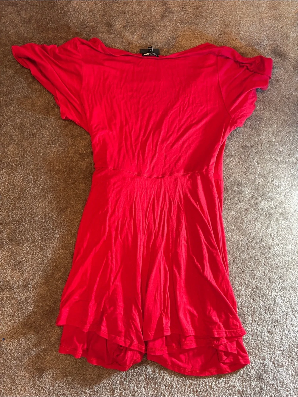Fashion Nova Rhonda red wrap v neck romper